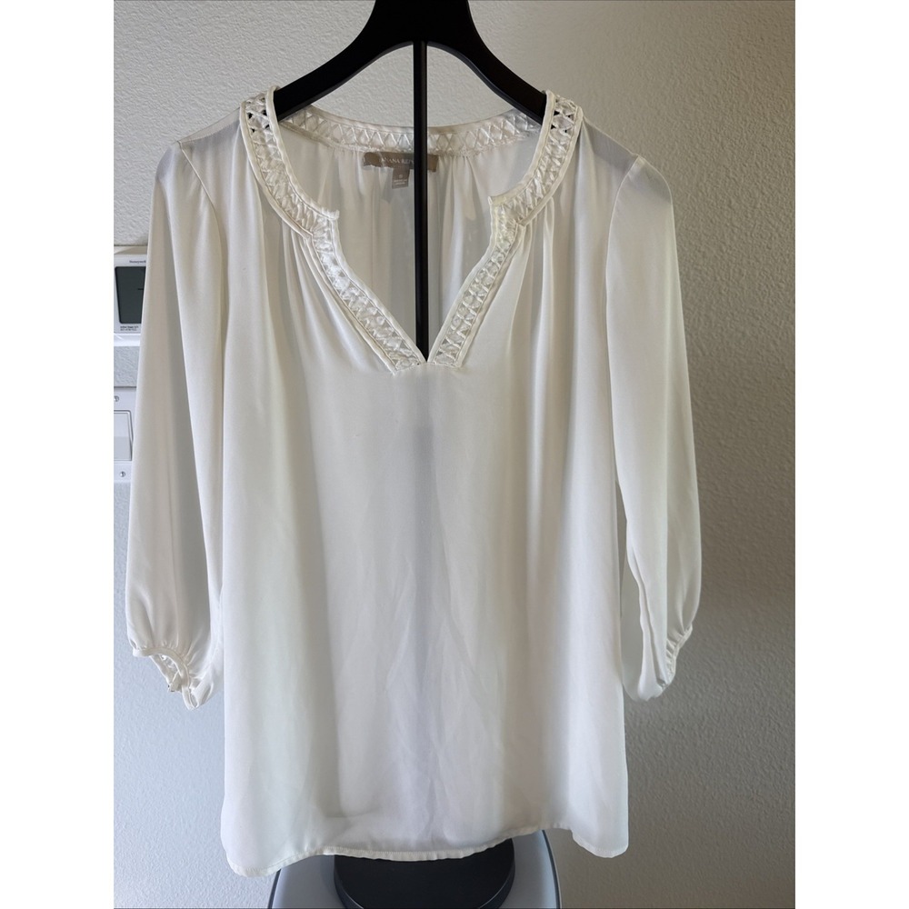 Banana Republic Women's Heritage Blouseโ White Size Small
